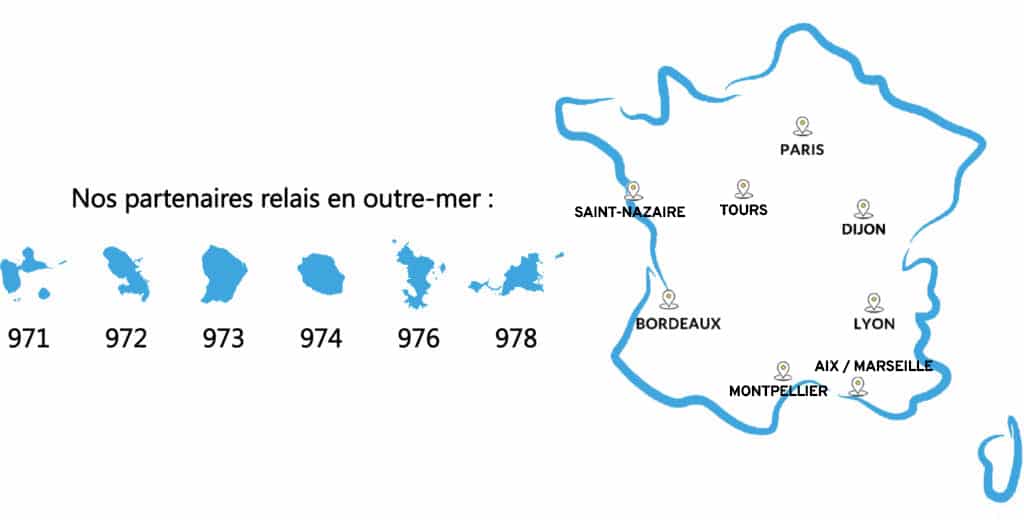 carte France et Outre-mer